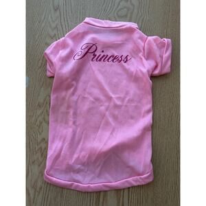 New Princess 👑 Dog T-shirt Pink size Small 9”x11”